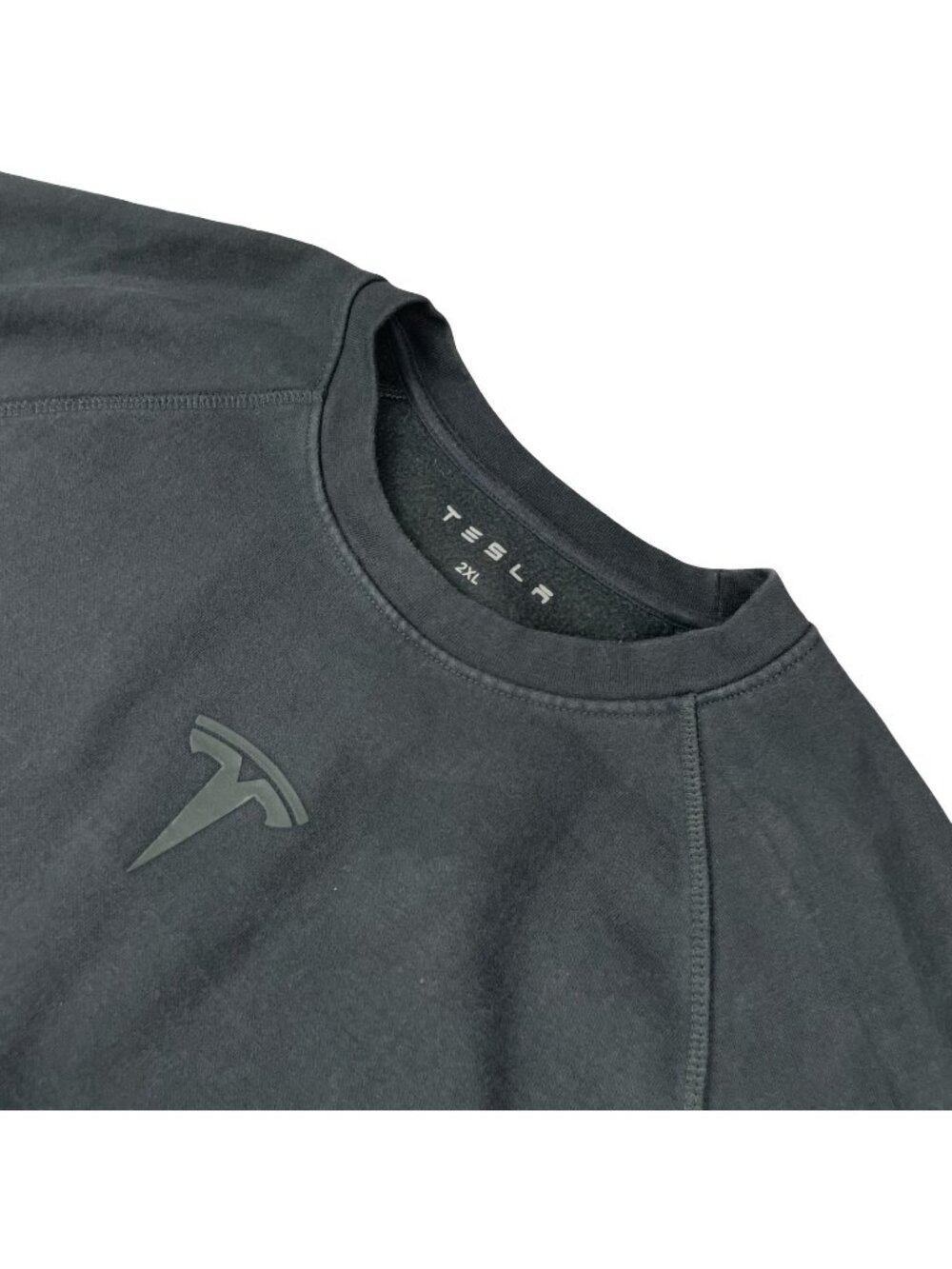 Tesla Motors Men's Crewneck Pullover Sweatshirt Gray • 2XL